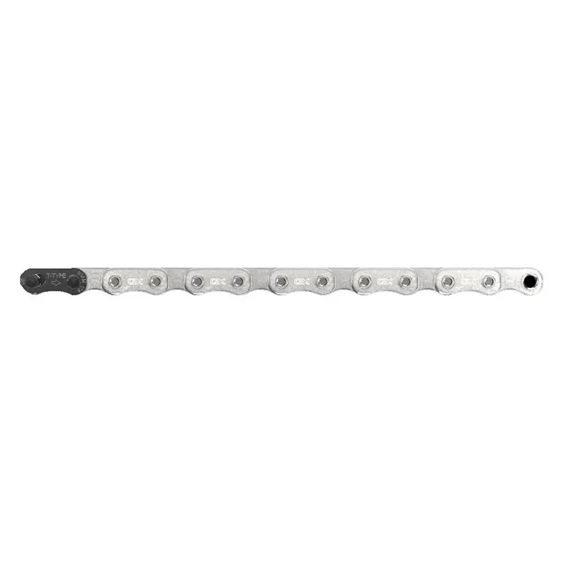 CADENA SRAM GX T-TYPE EAGLE SOLIDPIN 126 ESLABONES 12V POWERLOCK PLATA