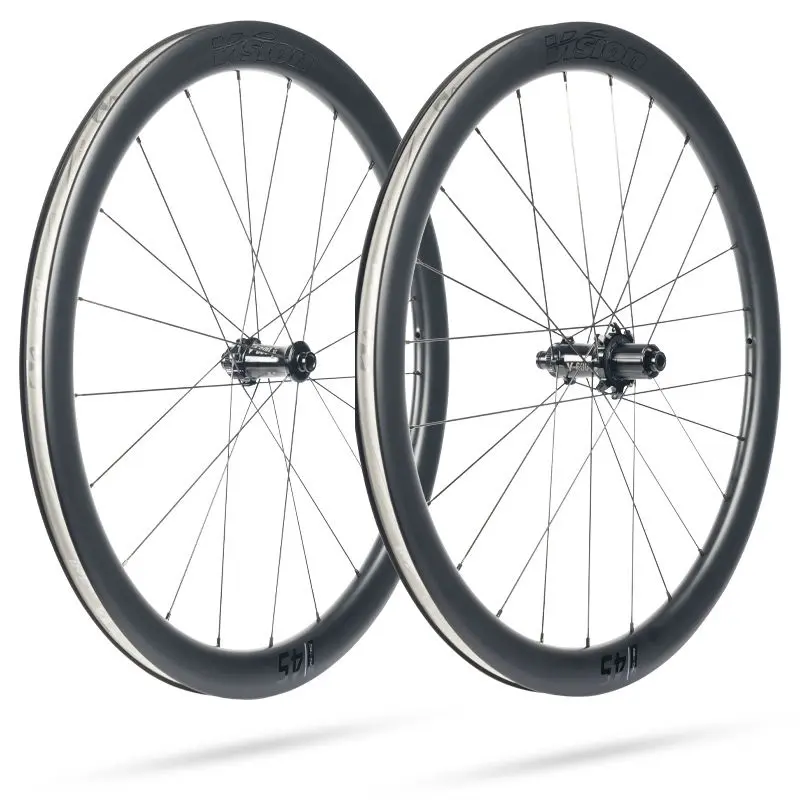 JUEGO DE RUEDAS VISION SC45 SL i23 DISCO CENTERLOCK CUBIERTA TUBELESS READY SHIMANO HG11 CARBONO