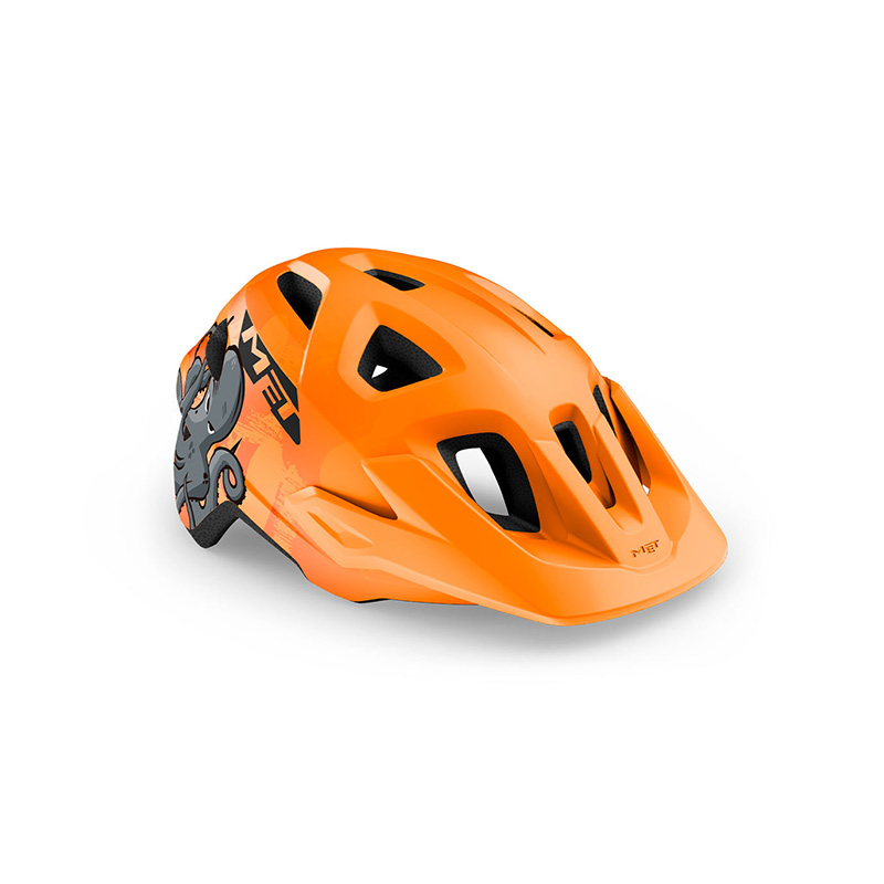 CASCO JUNIOR MET ELDAR NARANJA PULPO MATE T.52-57